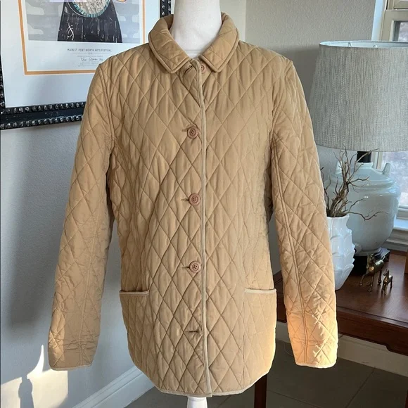 L.L.Bean Barn Quilted Jacket Tan Brown XL - Picture 1 of 6